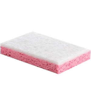 EPONGE VEGETALE ROSE ET BLANC 11X7CM  X 10