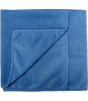 LAVETTE MICROFIBRE pointe de diamant  BLEUE 36X36 CM 230 G/M² - SACHET DE 5