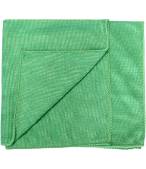 LAVETTE MICROFIBRE pointe de diamant VERTE 36X36 CM 230 G/M² - SACHET DE 5