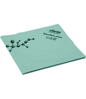LAVETTE MICROFIBRE VERTE 38X40CM NANOTECH - sachet de 5